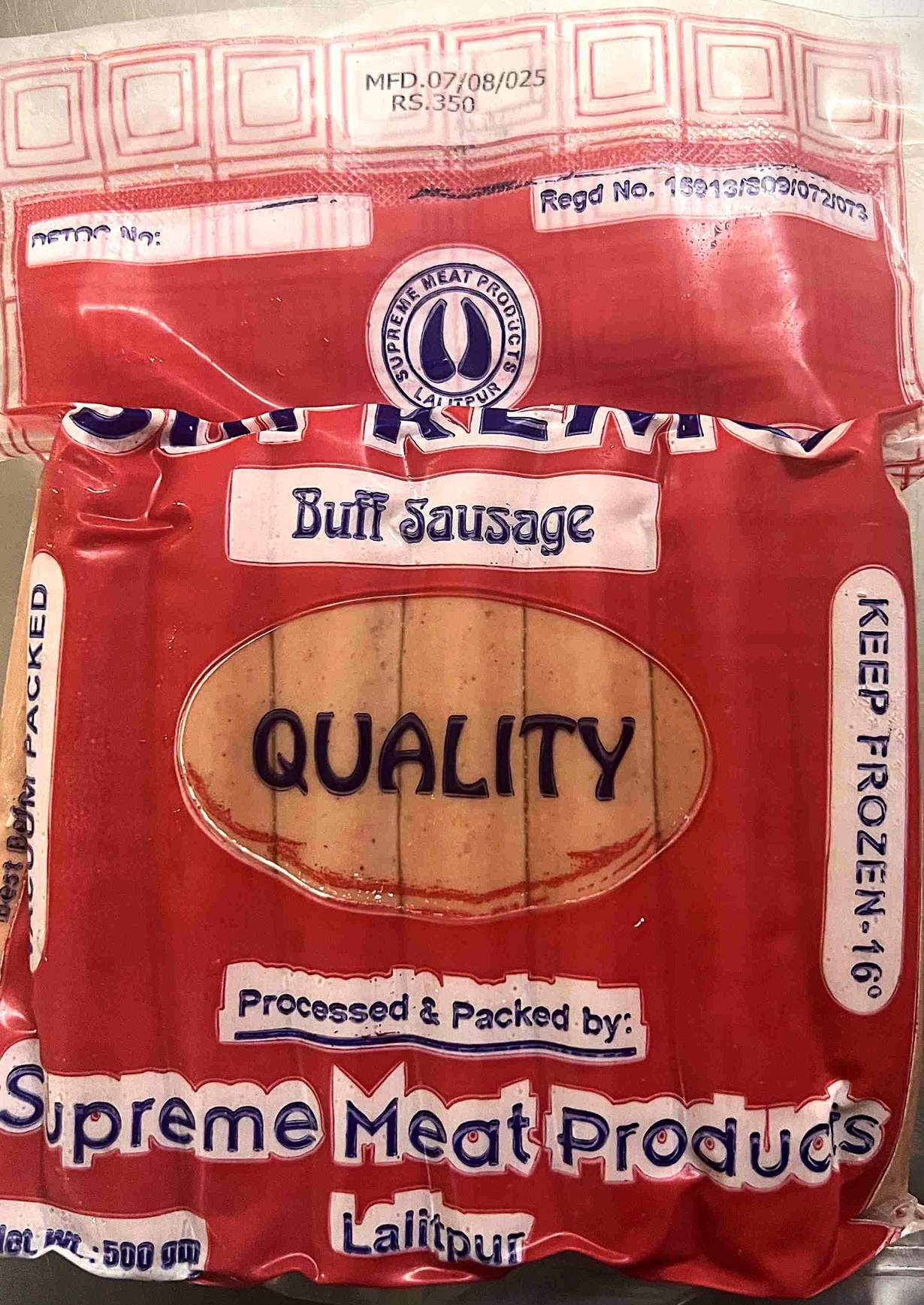 Buff Sausage Regular-500gm