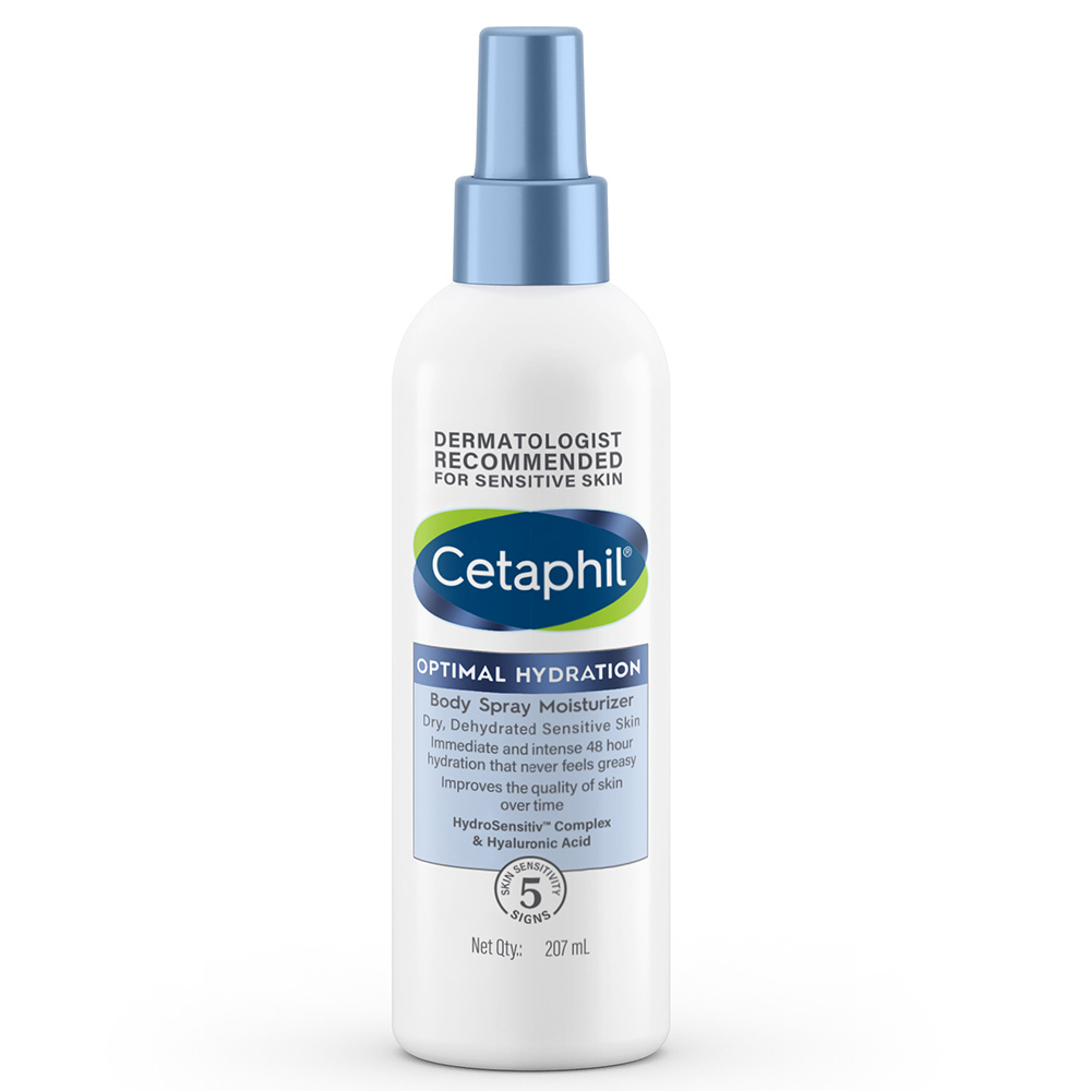 Cetaphil Optimal Hydration 48H Body Spray Moisturizer - Spray on Hydrating Body Lotion 207ml