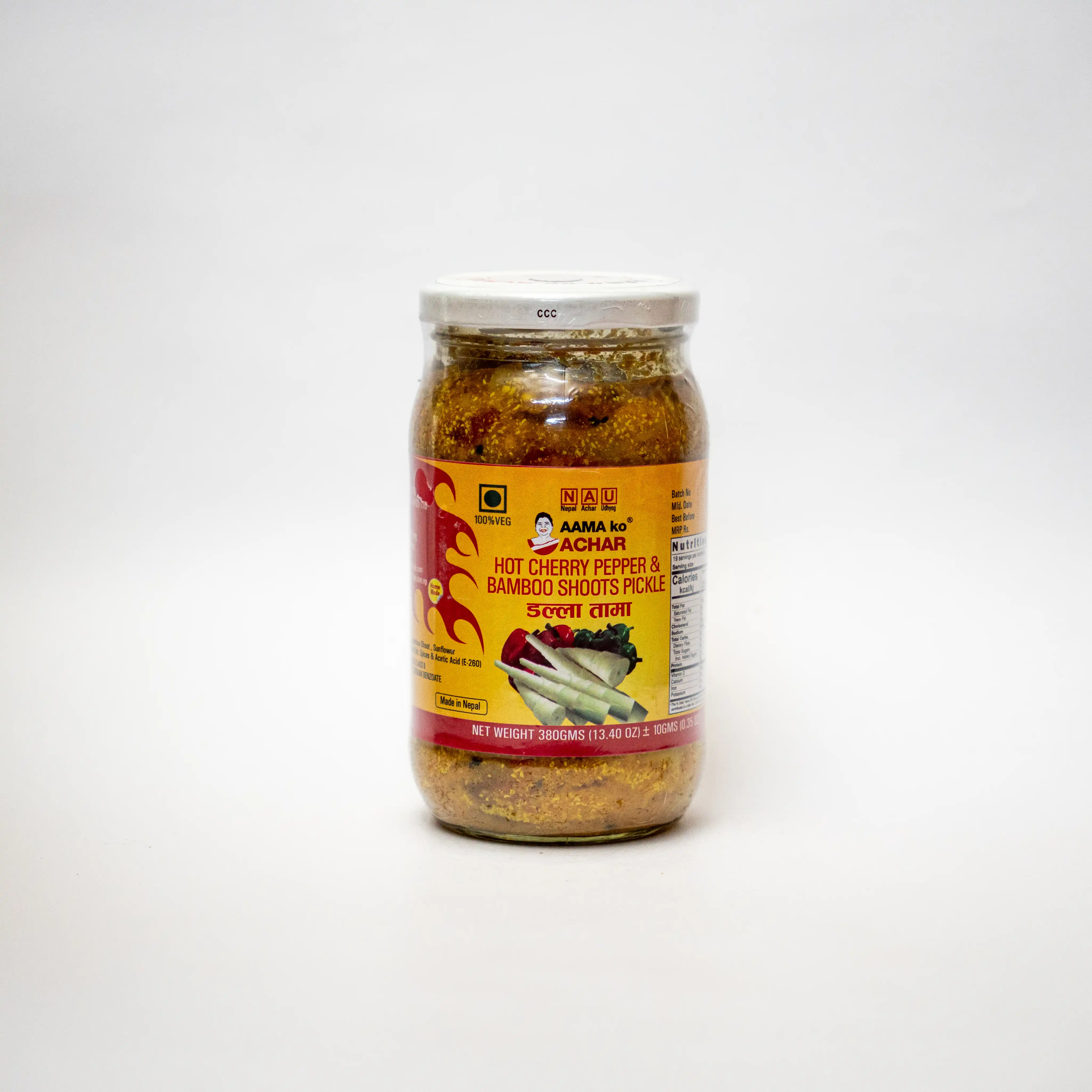 Aama ko HOT CHERRY PEPPER AND BAMBOO 380gm