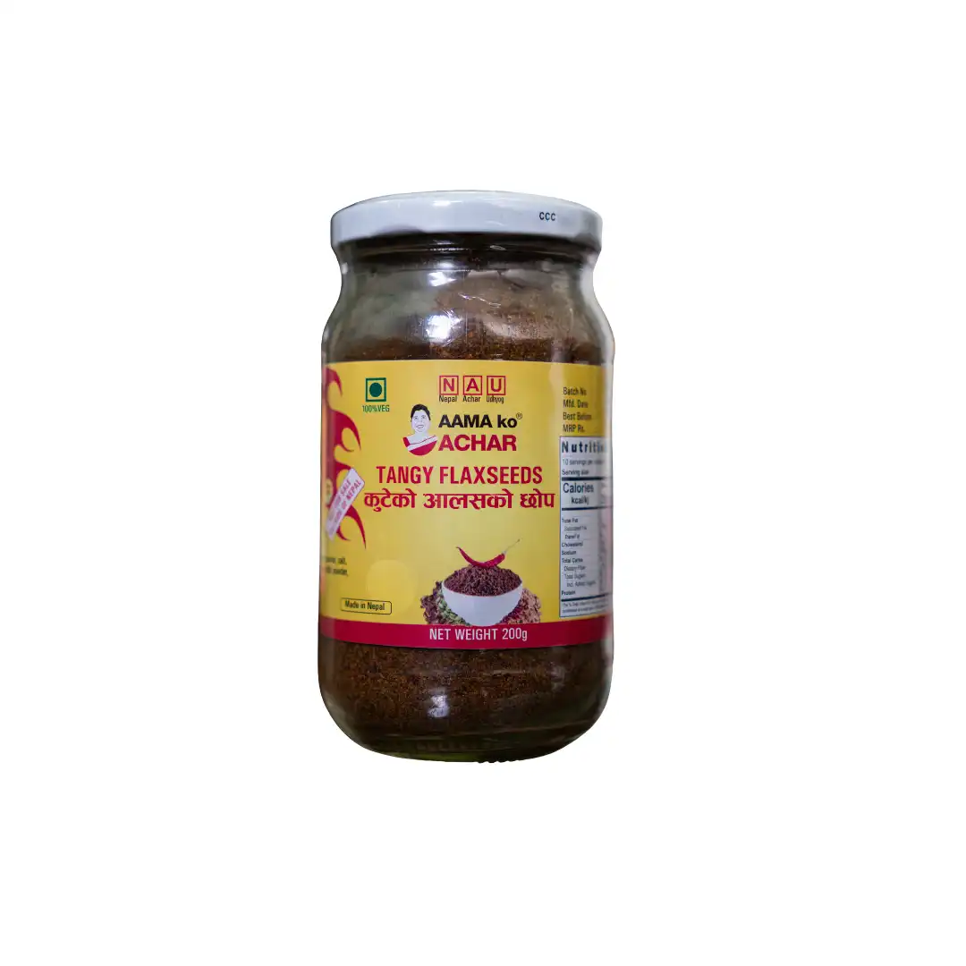 Aama ko Tangy Flax Seeds ( आलसको छोप अचार ) 200gm