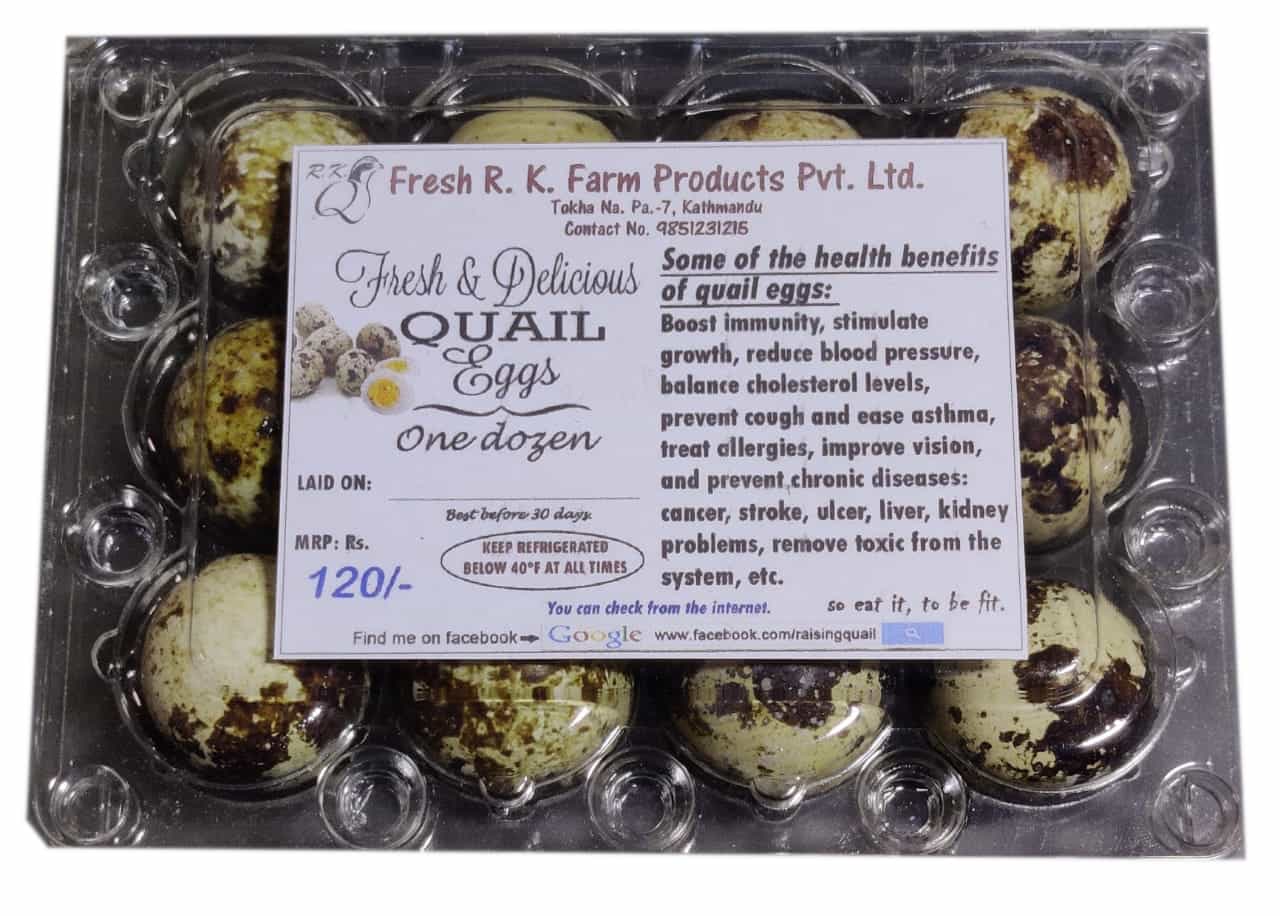  Fresh R.K Farm Quail Egg, 1 Dozen