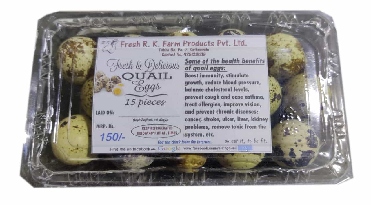  Fresh R.K Farm Quail Egg, Pack of 15