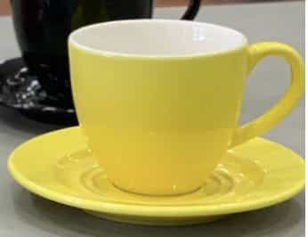 Ariane Tea/Coffee Cup 230ml  Yellow Set Of 6pcs,