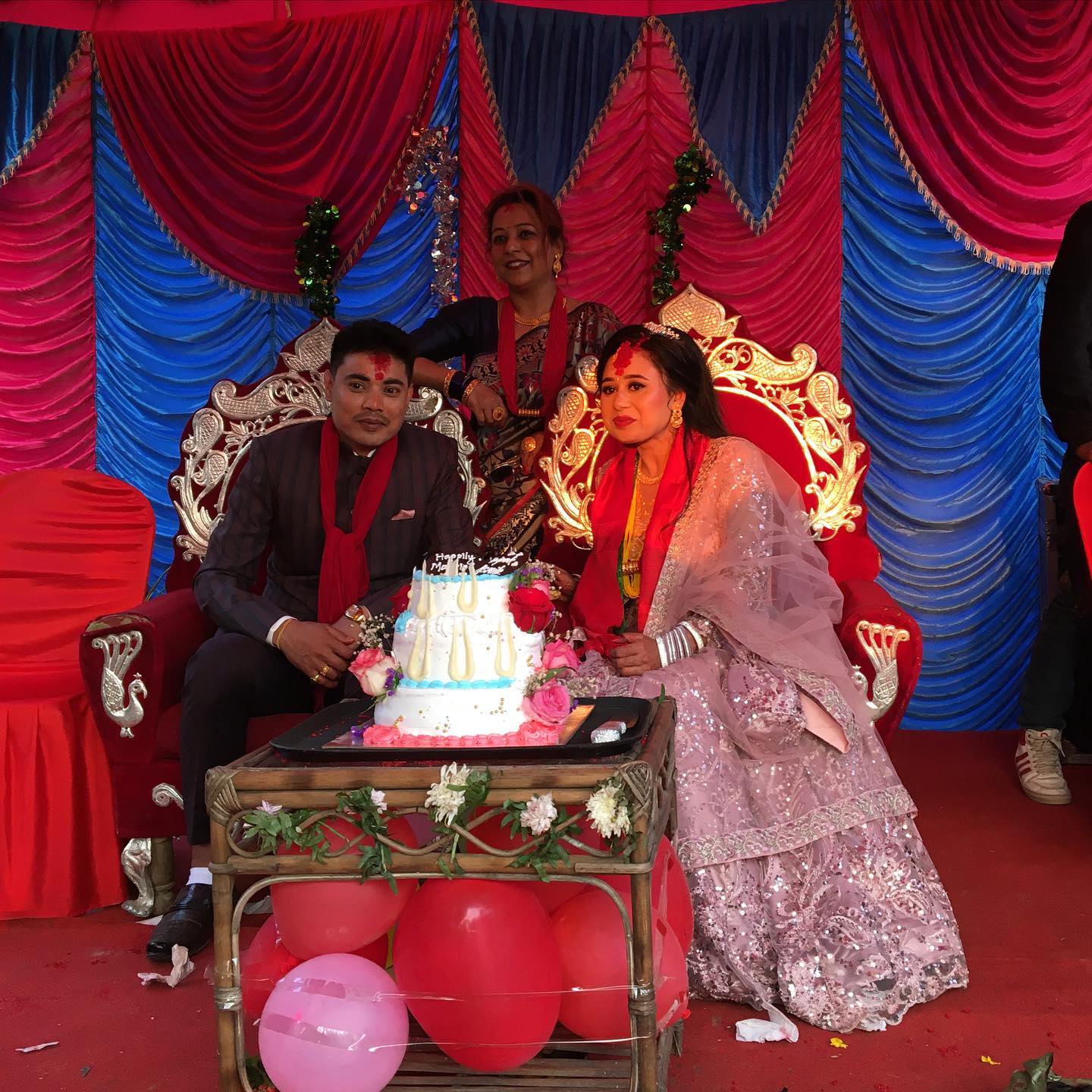 Wedding cake with CupNCake Nepal